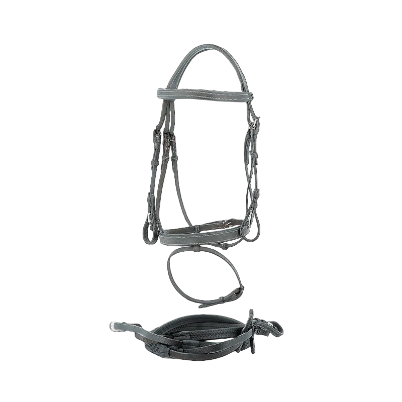 Privilege Equitation - Bridon Grandville combiné avec rênes noir