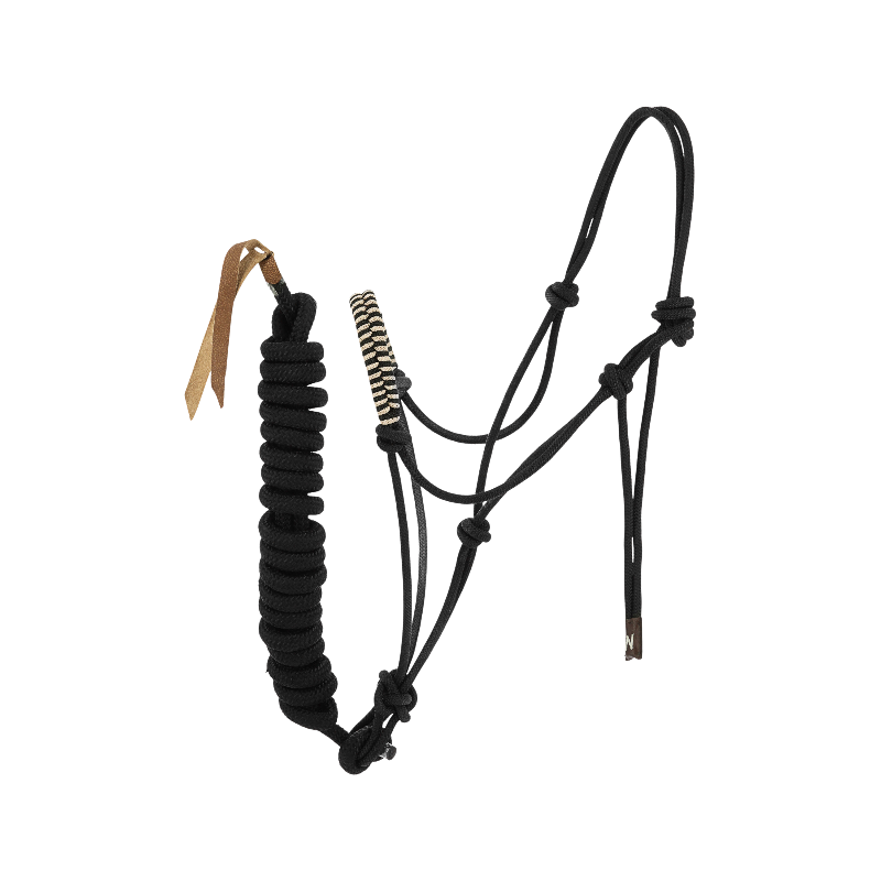 Norton - Ethological halter and lead rope Deco black/beige