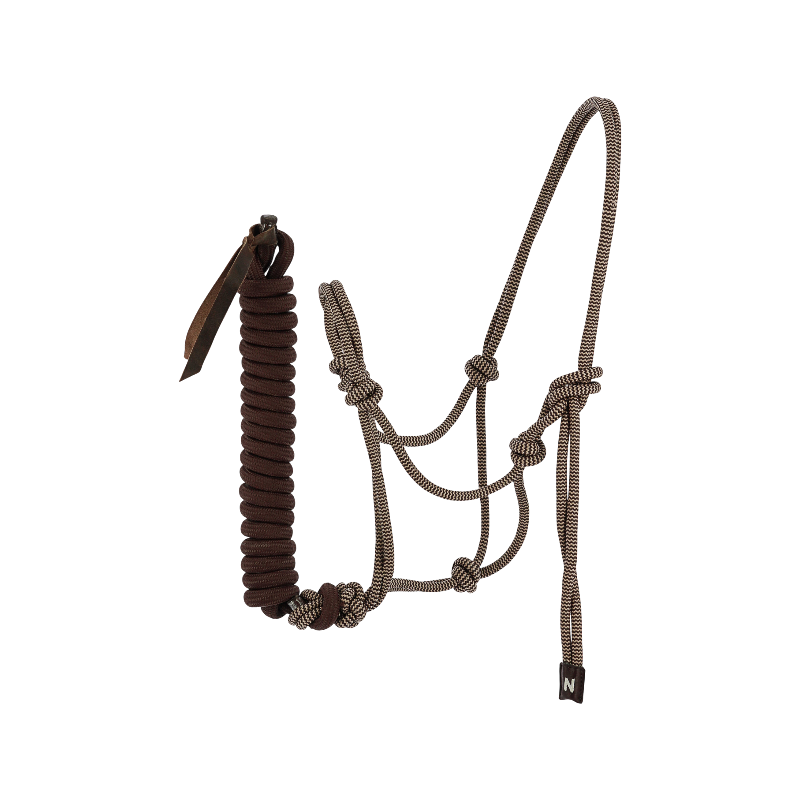 Norton - Set van ethologische halster en longe Duo bruin/beige