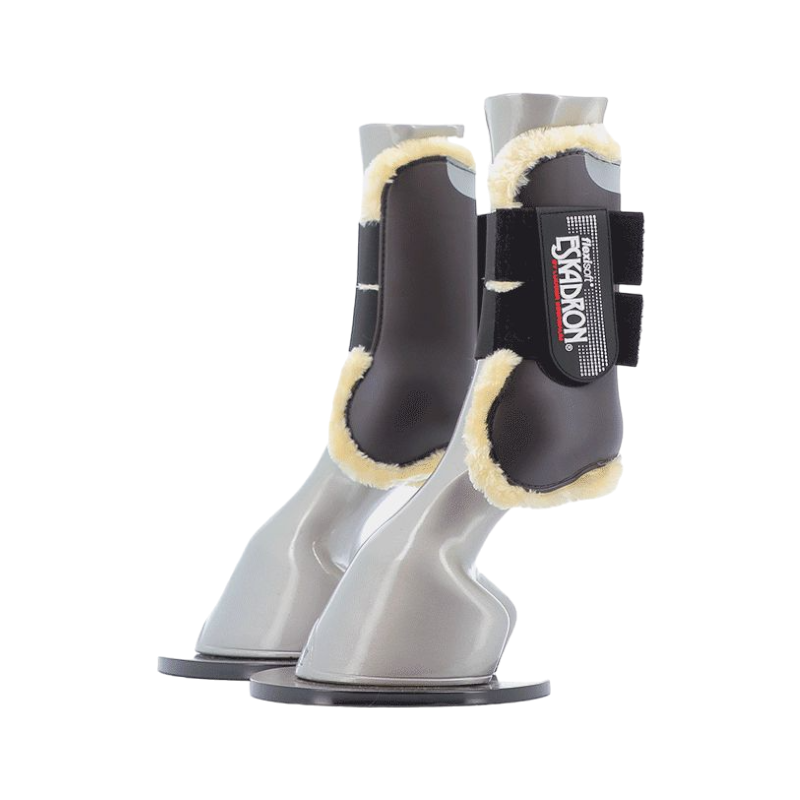 Eskadron - Guêtres ouvertes Flexisoft mouton marronx2 | - Ohlala