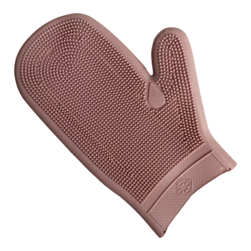 Grooming Deluxe - Gant de Grooming en caoutchouc vieux rose | - Ohlala