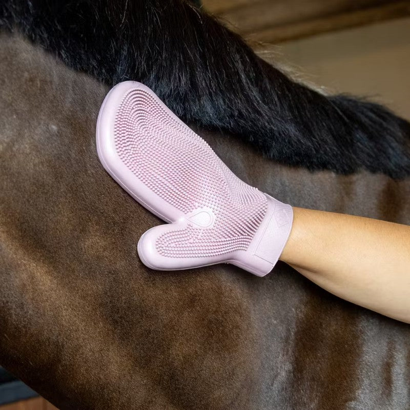 Grooming Deluxe - Gant de Grooming en caoutchouc vieux rose | - Ohlala