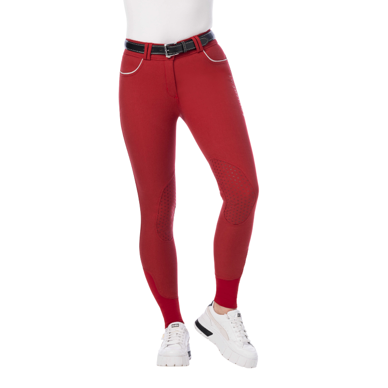 Equithème - Pantalon d'équitation femme Belinda rouge | - Ohlala