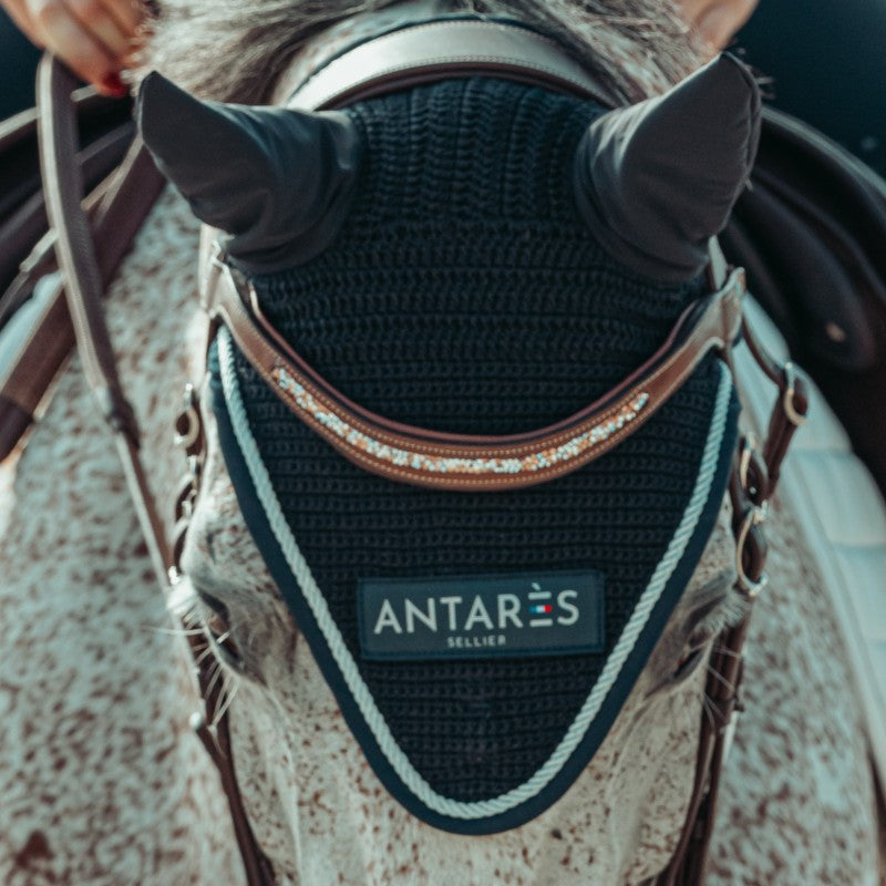 Antarès Sellier - Bonnet crochet Logo Écusson marine | - Ohlala