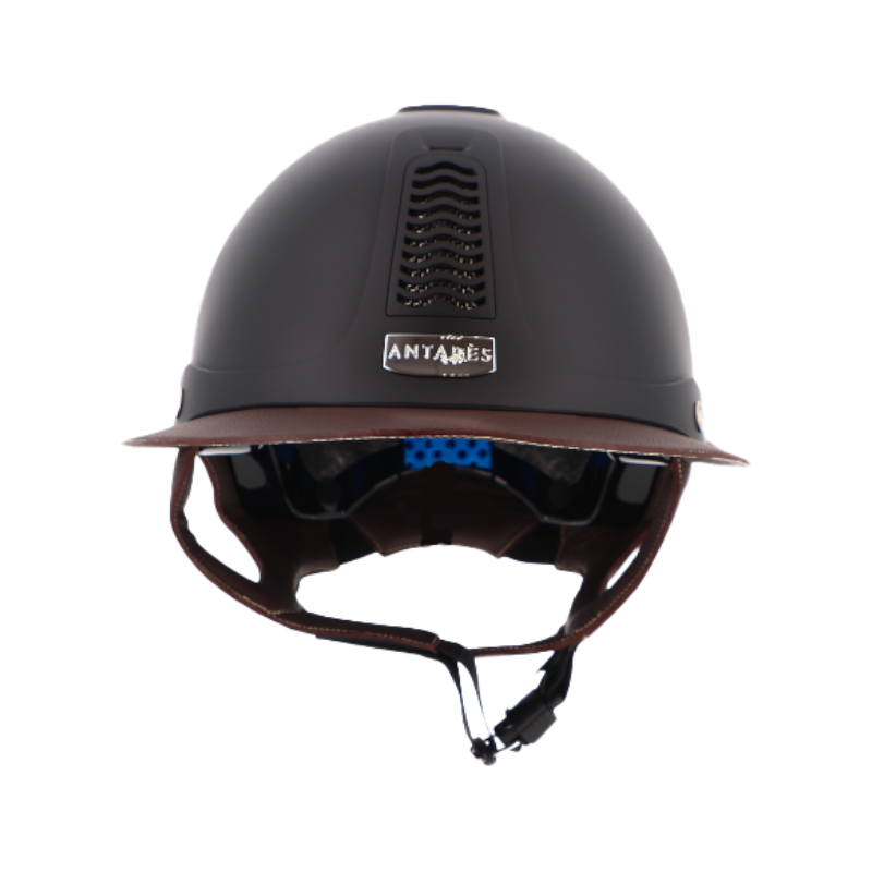 Antarès Sellier - Casque d'équitation Précision Galaxy noir chrome visière Eclipse marron | - Ohlala