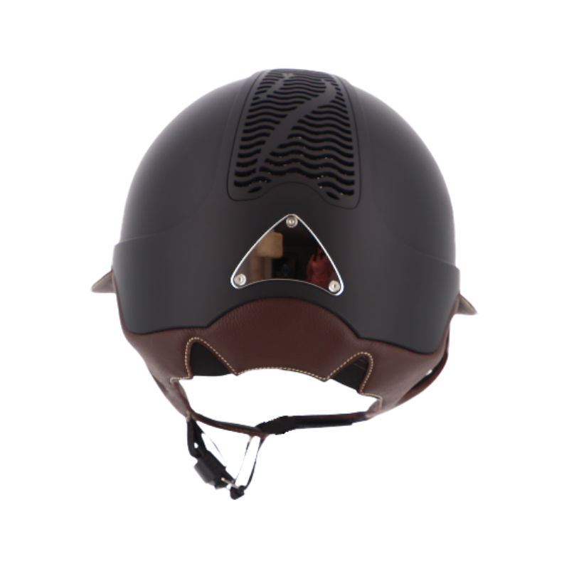 Antarès Sellier - Casque d'équitation Précision Galaxy noir chrome visière Eclipse marron | - Ohlala