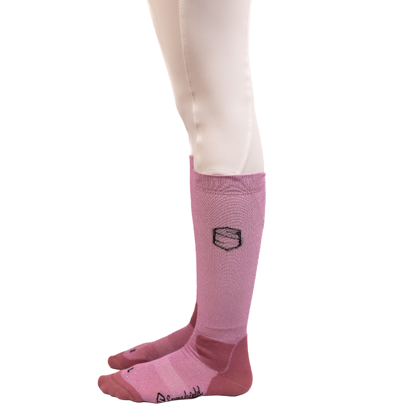 Samshield - Chaussettes d'équitation unisexe Balzane Glitter blush pink | - Ohlala