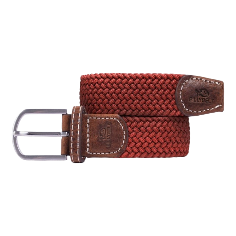 Billybelt - Ceinture tressée Grenat bordeaux | - Ohlala