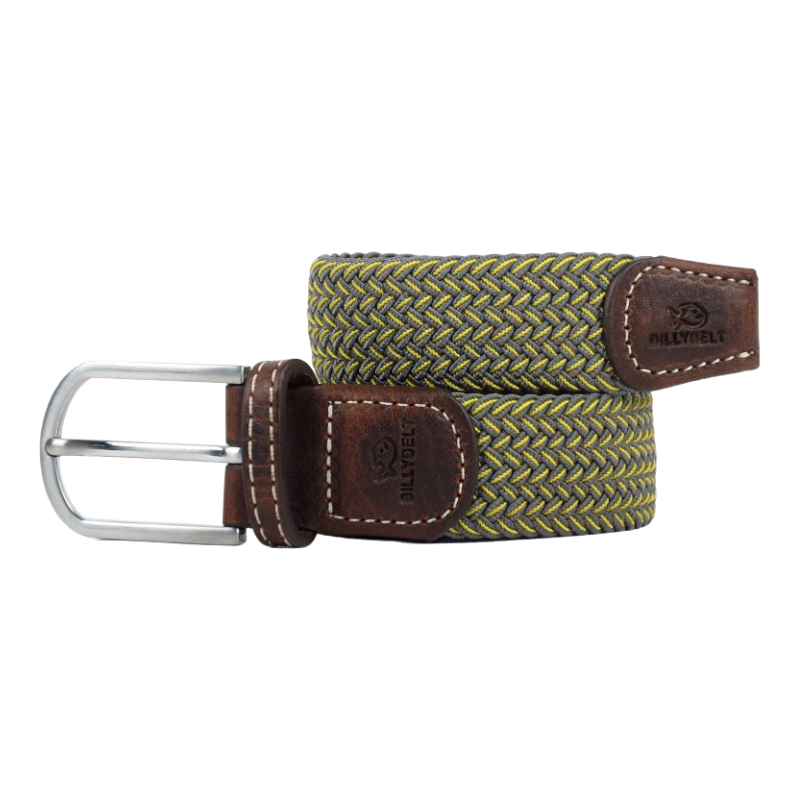 Billybelt - Ceinture tressée Budapest vert/ jaune | - Ohlala