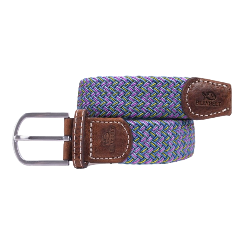 Billybelt - Ceinture tressée Johannesburg bleu/ violet/ vert | - Ohlala