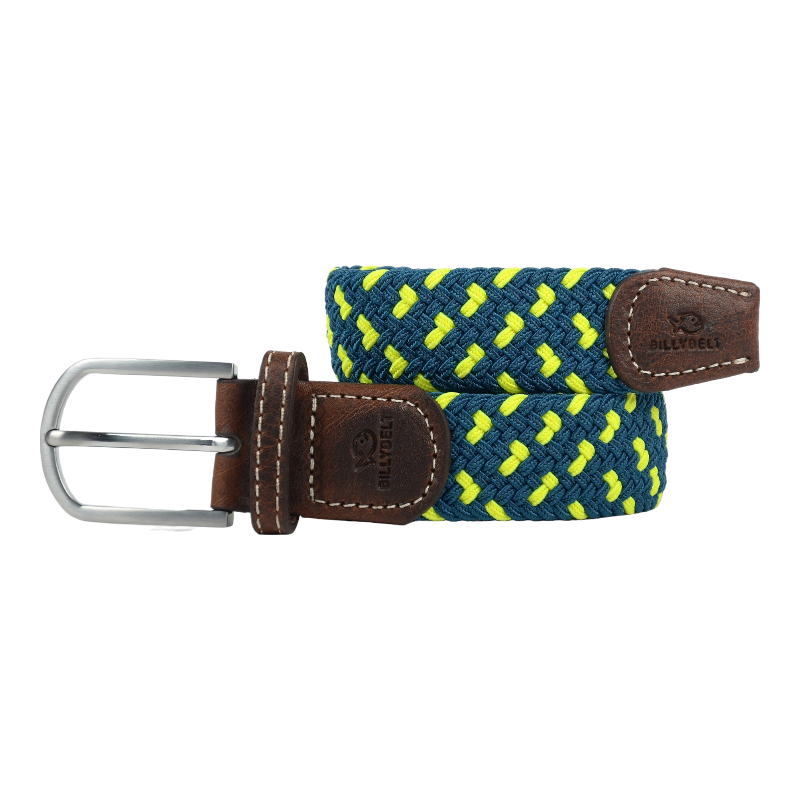 Billybelt - Ceinture tressée Split bleu/ jaune | - Ohlala