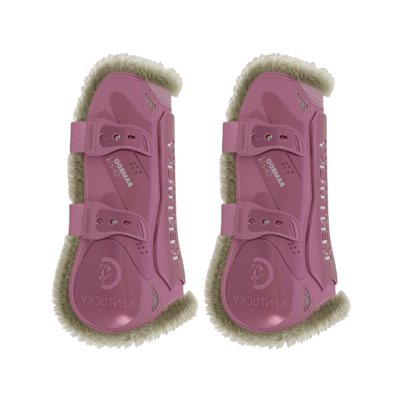 Kentucky Horsewear - Guêtres ouvertes mouton vegan Bamboo Elastic vieux rose | - Ohlala