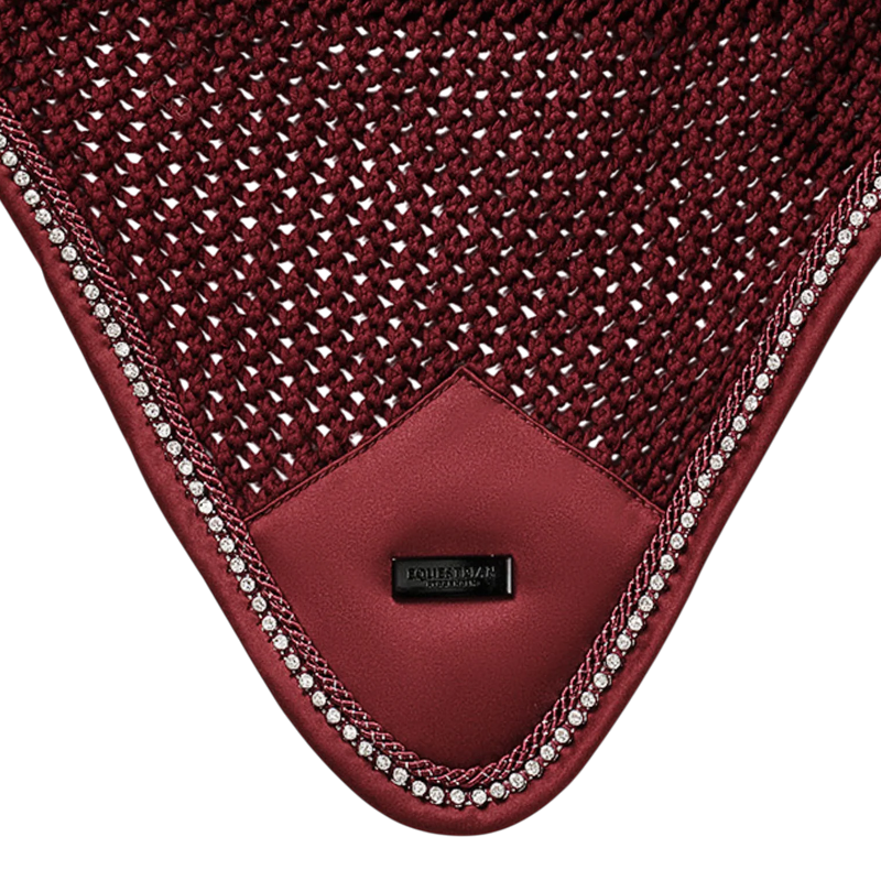 Equestrian Stockholm - Bonnet pour chevaux Modern Crystal bordeaux