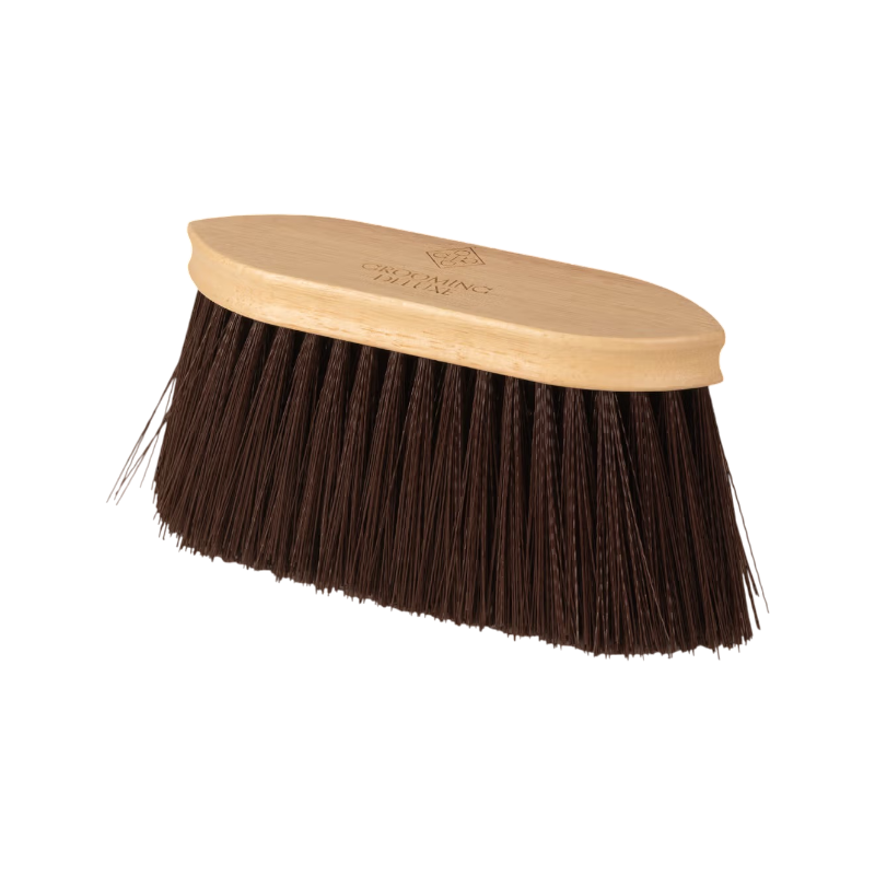 Grooming Deluxe - Brosse douce en bois à poils long marron