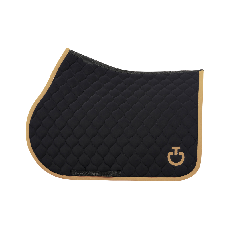 Cavalleria Toscana - Tapis de selle Circular Quilted noir/ mocca | - Ohlala