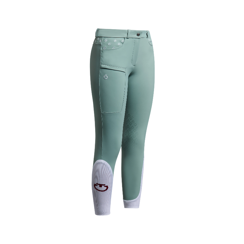 Cavalleria Toscana - Pantalon d'équitation fille Embroidery mint green | - Ohlala