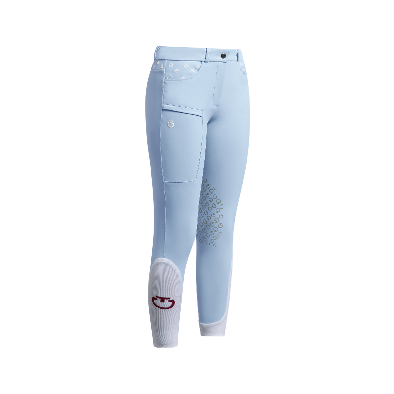 Cavalleria Toscana - Pantalon d'équitation fille Embroidery sky blue | - Ohlala