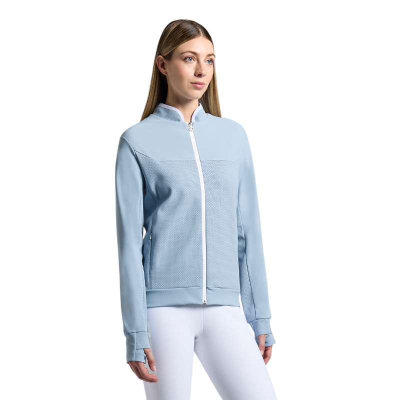 Cavalleria Toscana - Sweat manches longues femme Crew Neck Tech sky blue | - Ohlala