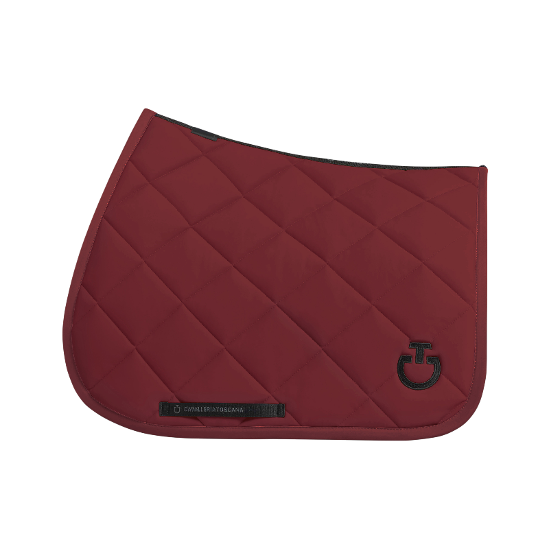 Cavalleria Toscana - Tapis de selle Diamond Quilted Jersey bordeaux | - Ohlala