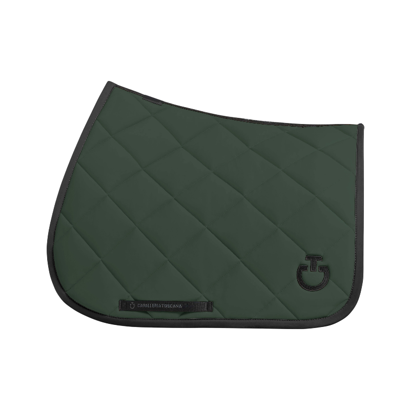 Cavalleria Toscana - Tapis de selle Diamond Quilted Jersey jungle green | - Ohlala