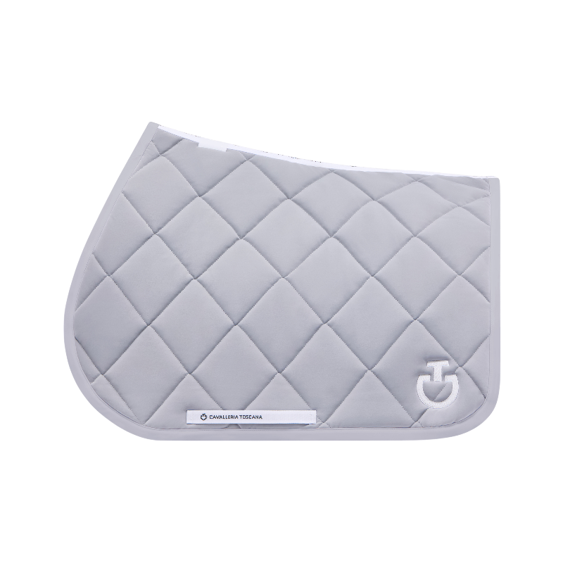 Cavalleria Toscana - Tapis de selle Diamond Quilted Jersey light grey | - Ohlala