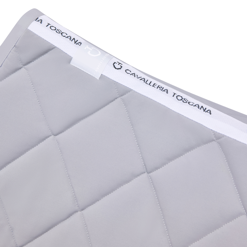 Cavalleria Toscana - Tapis de selle Diamond Quilted Jersey light grey | - Ohlala