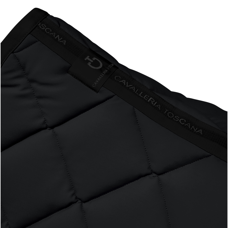 Cavalleria Toscana - Tapis de selle Diamond Quilted Jersey noir/ mocca | - Ohlala