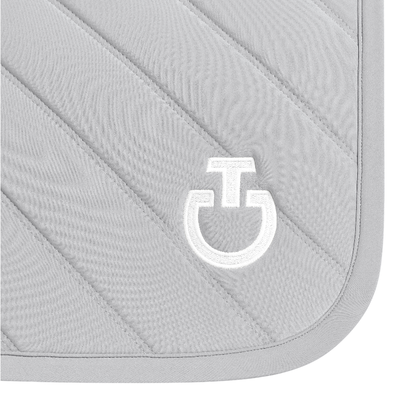 Cavalleria Toscana - Tapis de selle Diamonds and Lines Quilted light grey | - Ohlala
