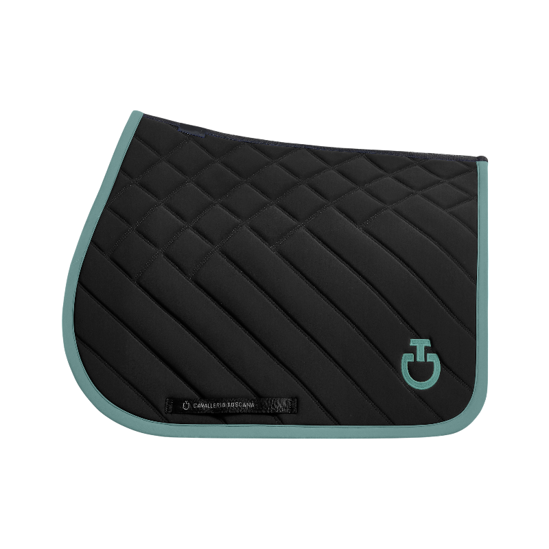 Cavalleria Toscana - Tapis de selle Diamonds and Lines Quilted noir/ mint | - Ohlala