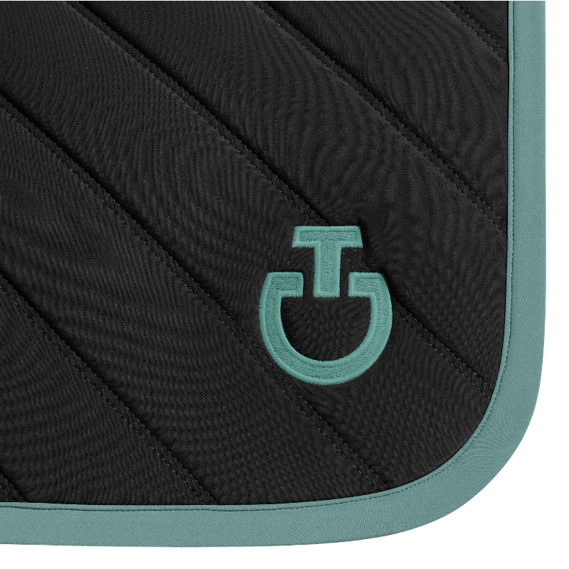 Cavalleria Toscana - Tapis de selle Diamonds and Lines Quilted noir/ mint | - Ohlala