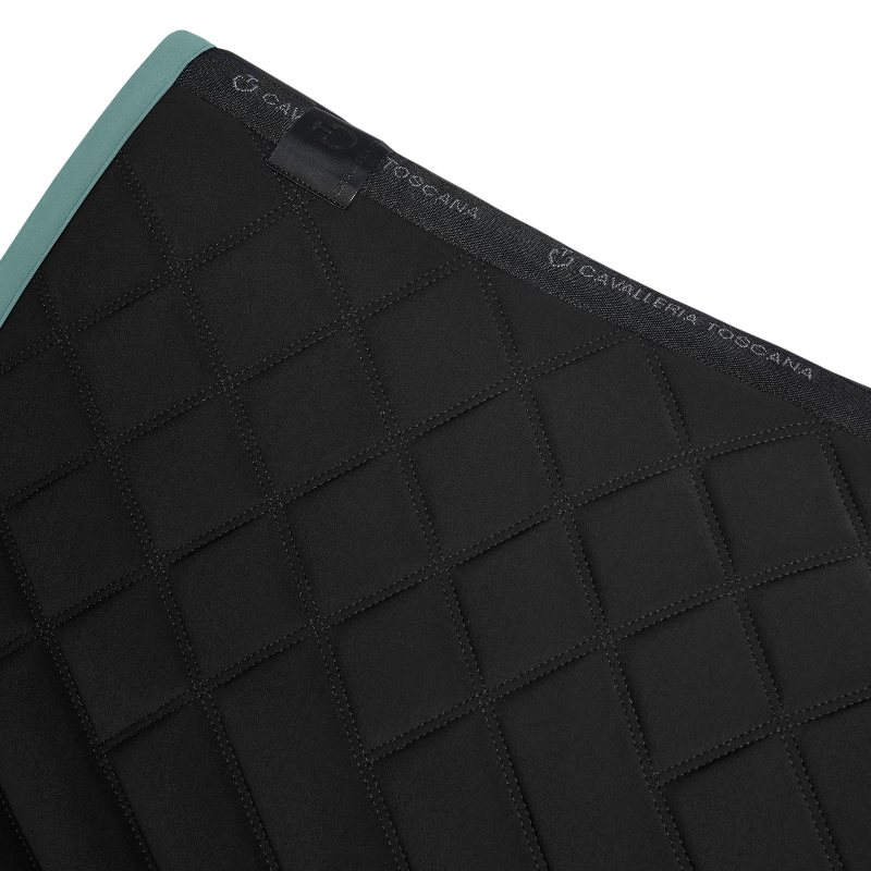 Cavalleria Toscana - Tapis de selle Diamonds and Lines Quilted noir/ mint | - Ohlala