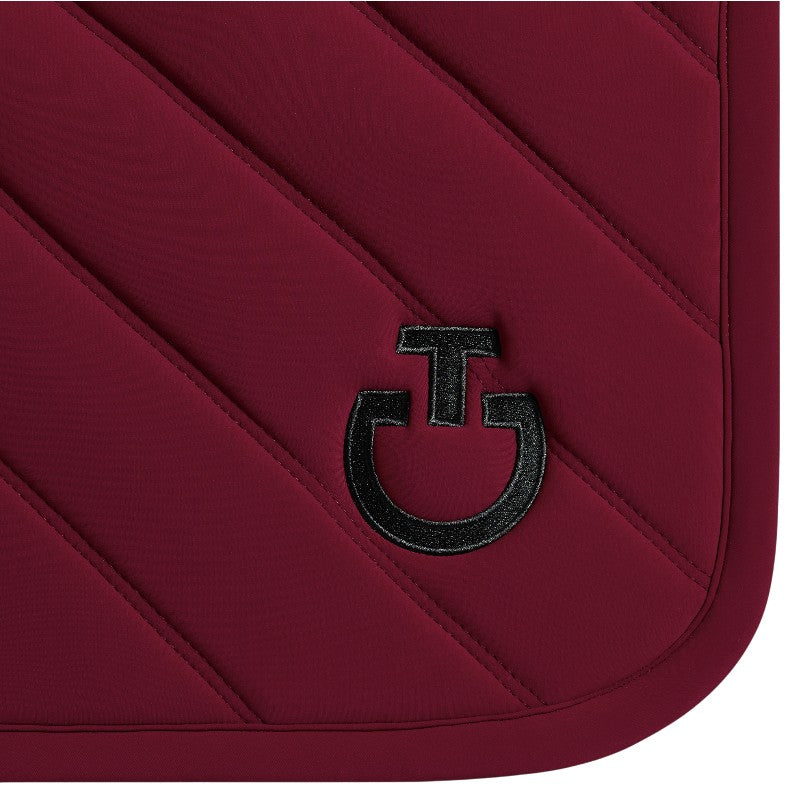Cavalleria Toscana - Tapis de selle Diamonds and Lines bordeaux | - Ohlala