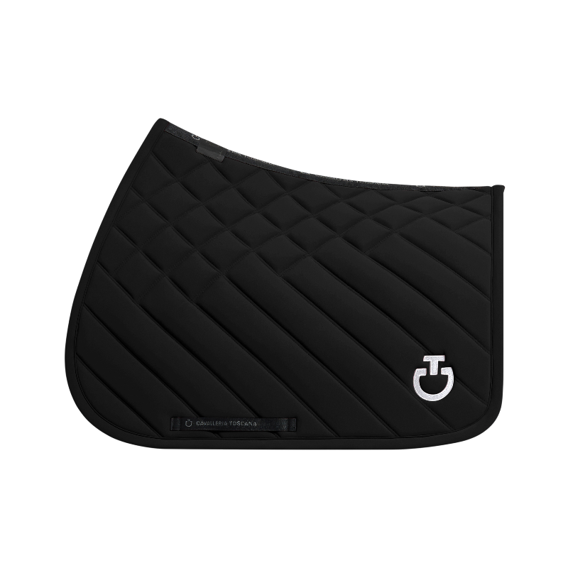 Cavalleria Toscana - Tapis de selle Diamonds and Lines noir | - Ohlala