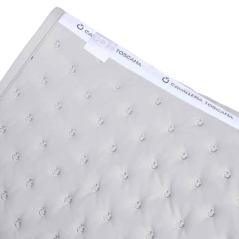 Cavalleria Toscana - Tapis de selle Embrodery Quilted light grey | - Ohlala