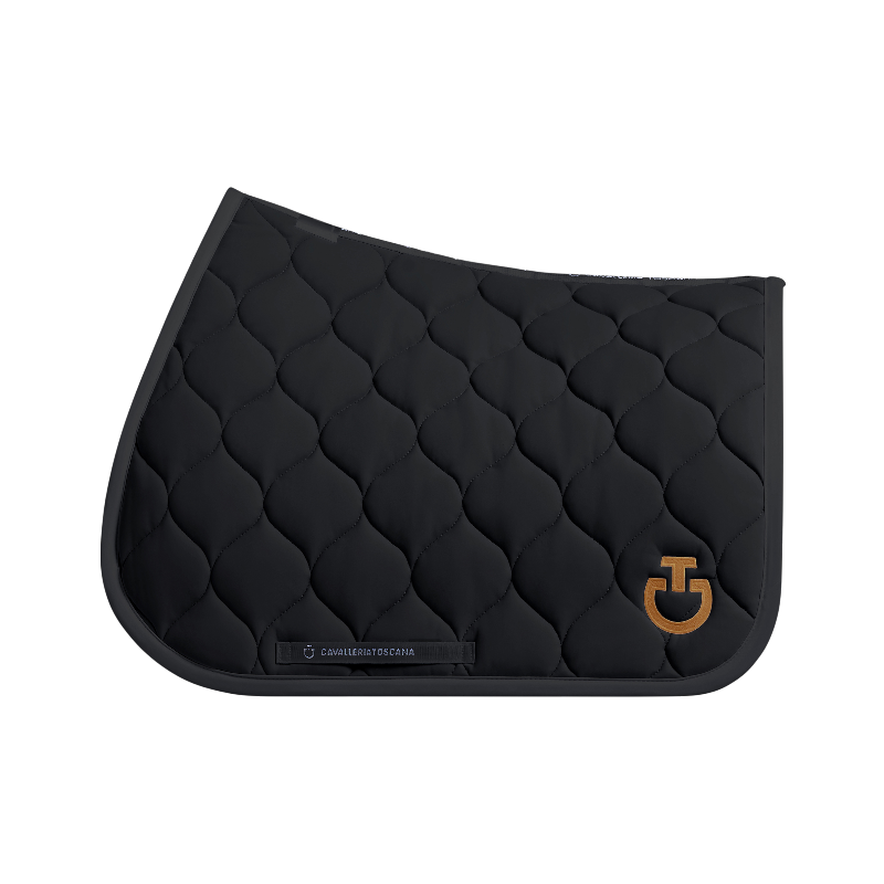 Cavalleria Toscana - Tapis de selle New Circular Quilted Jersey noir/ cuivre | - Ohlala