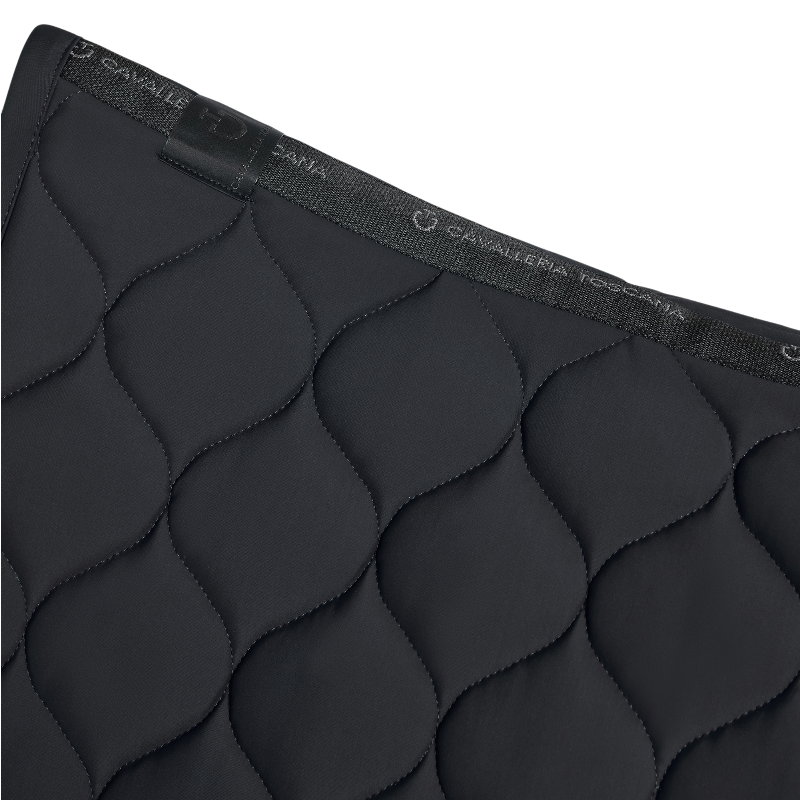 Cavalleria Toscana - Tapis de selle New Circular Quilted Jersey noir/ cuivre | - Ohlala