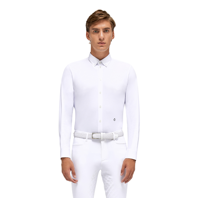 Cavalleria Toscana - Chemise de concours manches longues homme Guibert blanc | - Ohlala