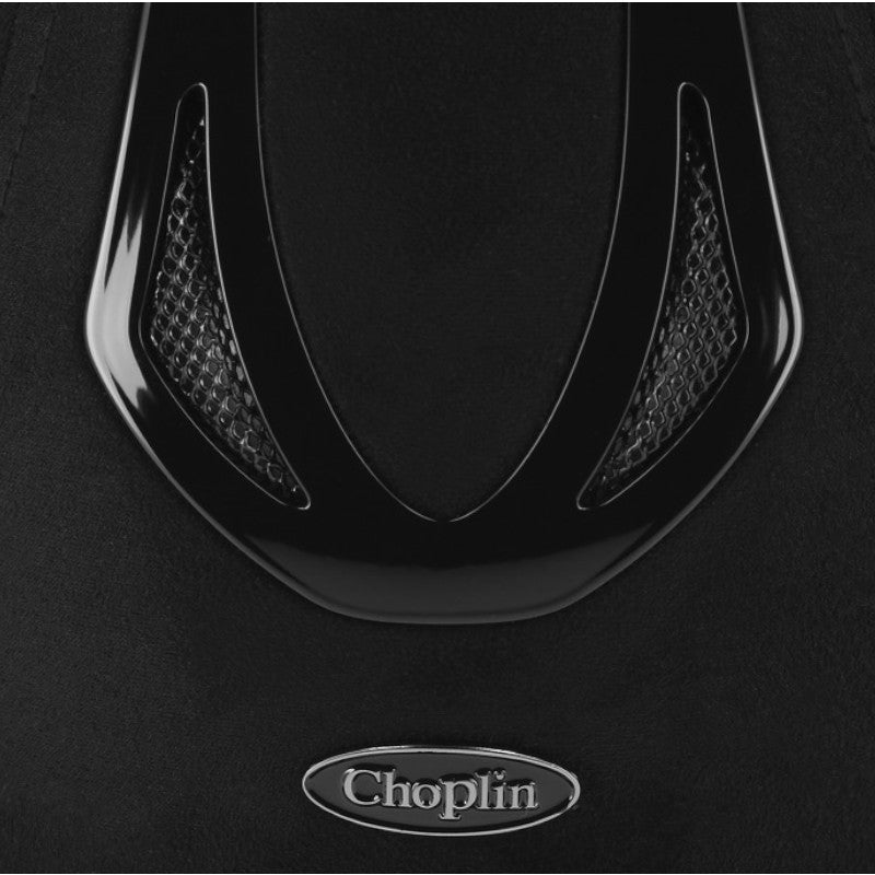 Choplin - Casque d'équitation Aero Velvet noir brillant | - Ohlala