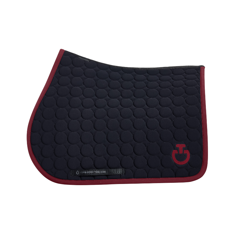 Cavalleria Toscana - Tapis de selle Circle noir/ bordeaux | - Ohlala