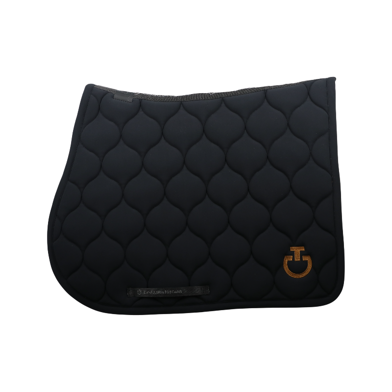 Cavalleria Toscana - Tapis de selle New Circular Quilted Jersey noir/ cuivre | - Ohlala