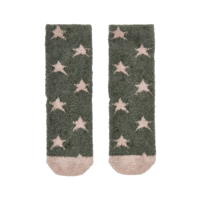 Lemieux - Chaussettes enfant Mini Fluffy Star almond | - Ohlala