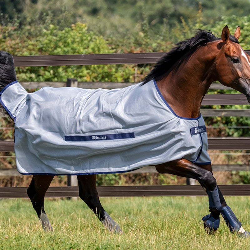 Bucas - Couverture anti-mouches Buzz-Off Classic bleu