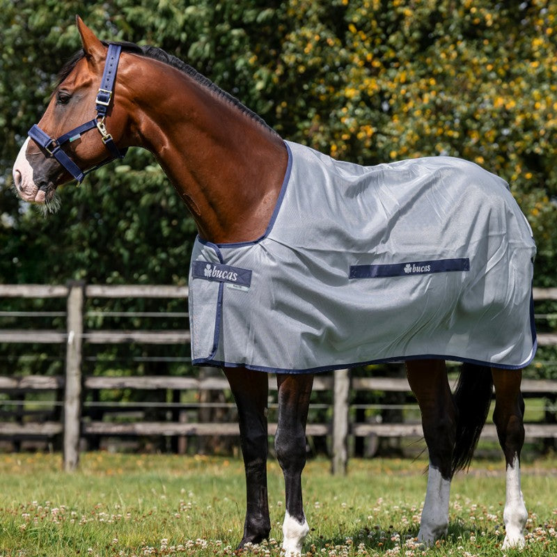 Bucas - Couverture anti-mouches Buzz-Off Classic bleu