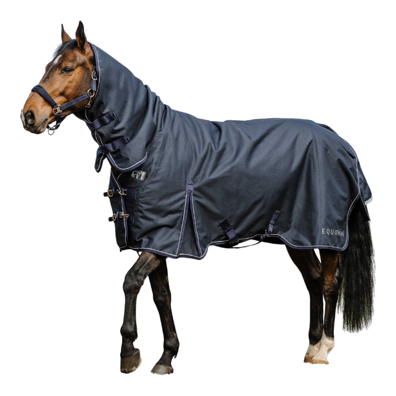 Equithème - Couverture d'extérieur Atomic Combo 1200 D marine 50g