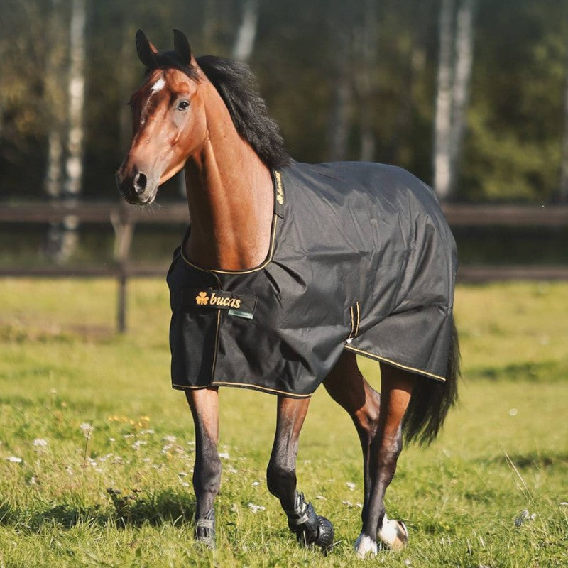 Bucas - Couverture d'extérieur Irish Turnout 150 noir/ gold 150g