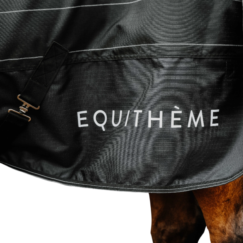 Equithème - Couverture d'extérieur Tyrex Lumin 600D noir 50g
