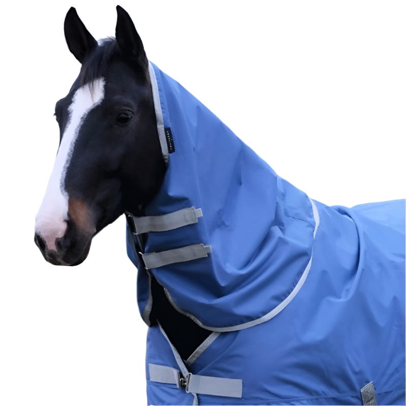 Equithème - Couvre-cou Tyrex 600D Recyclé bleu 150g | - Ohlala