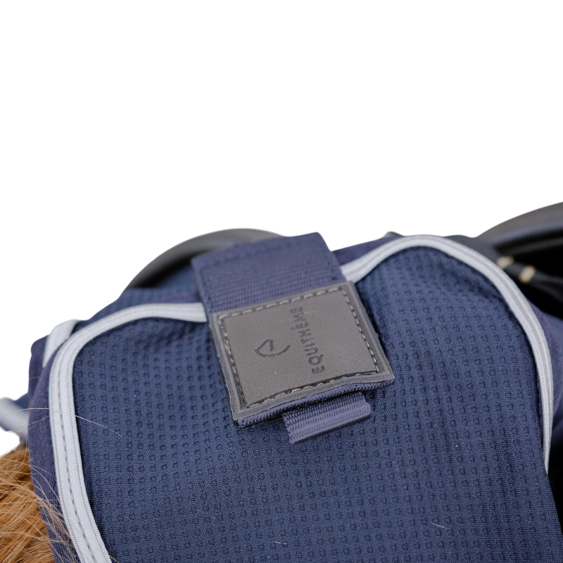 Equithème - Couvre-reins Flycool marine/ blanc | - Ohlala