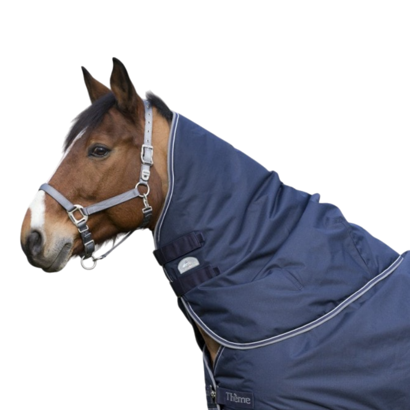 Equithème - Couvre-cou Tyrex 600D marine/gris 200g | - Ohlala