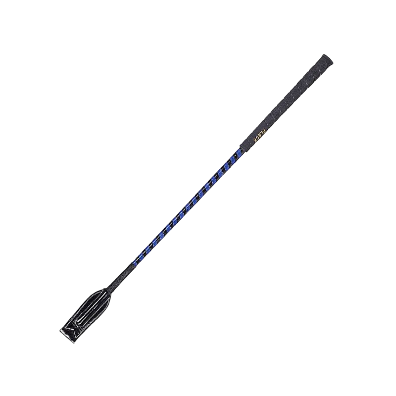 Fleck - Cravache claquette vernis bleu/ noir | - Ohlala